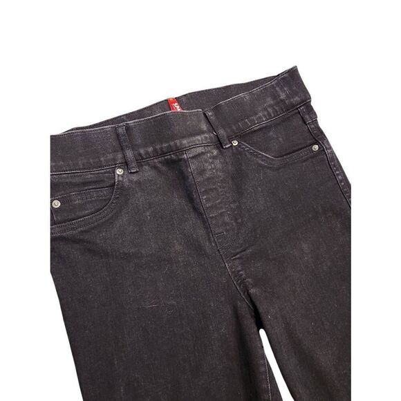 Spanx jeggings size medium petite black stretch tapered with back pockets - Picture 8 of 10